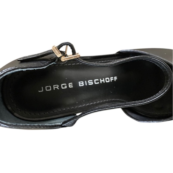 Jorge Bischoff Platform Sandals Black Heels - Picture 4 of 7
